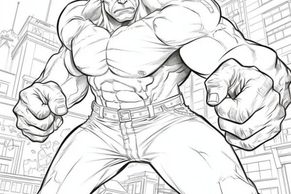 Hulk coloring book pages