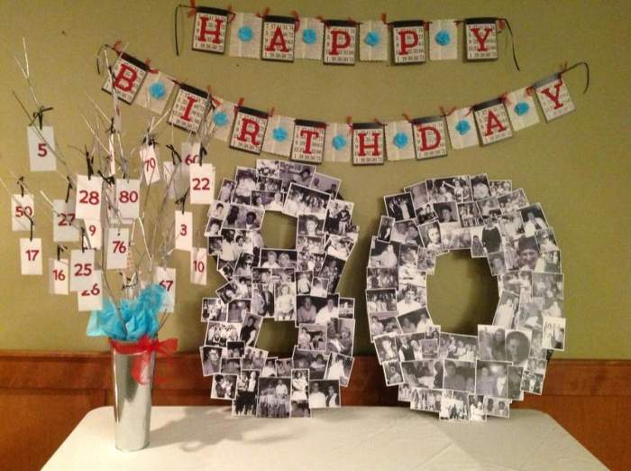 80th birthday decoration ideas